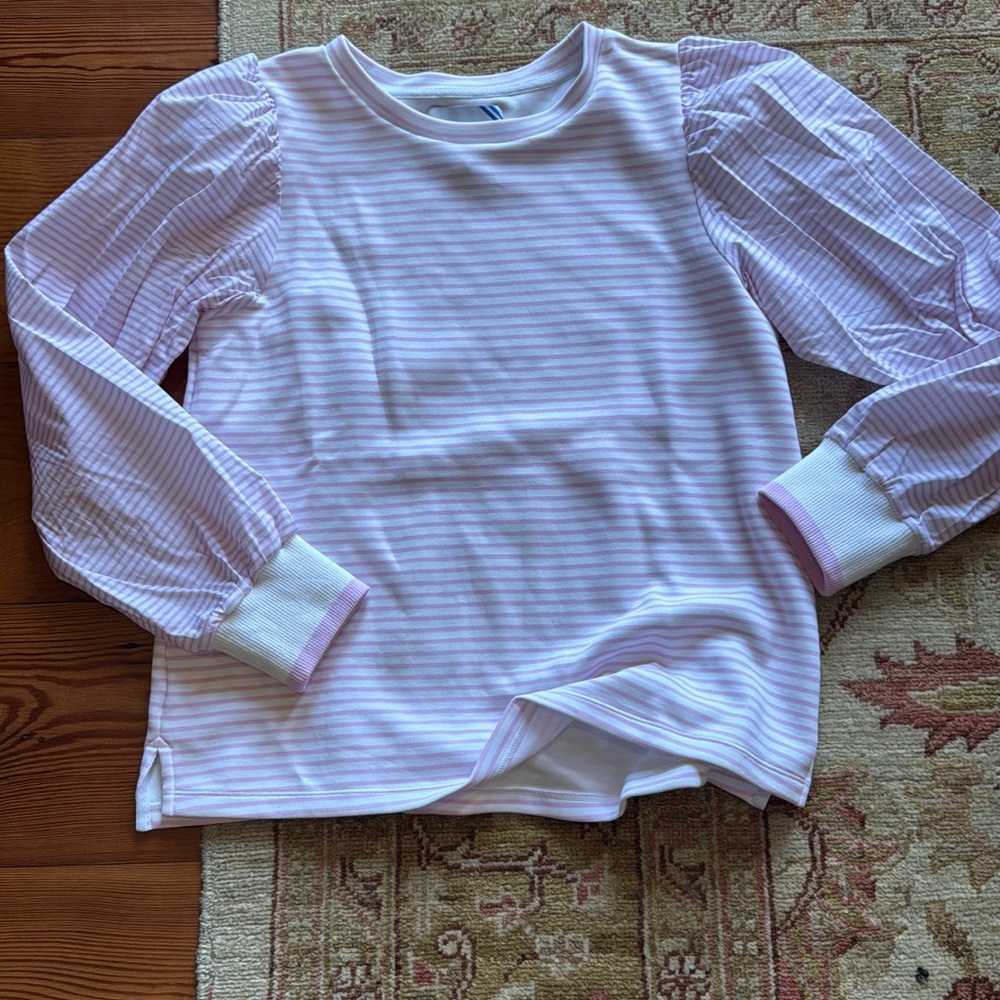 Addison Bay Pink Sweatshirt Cozy Knit Top